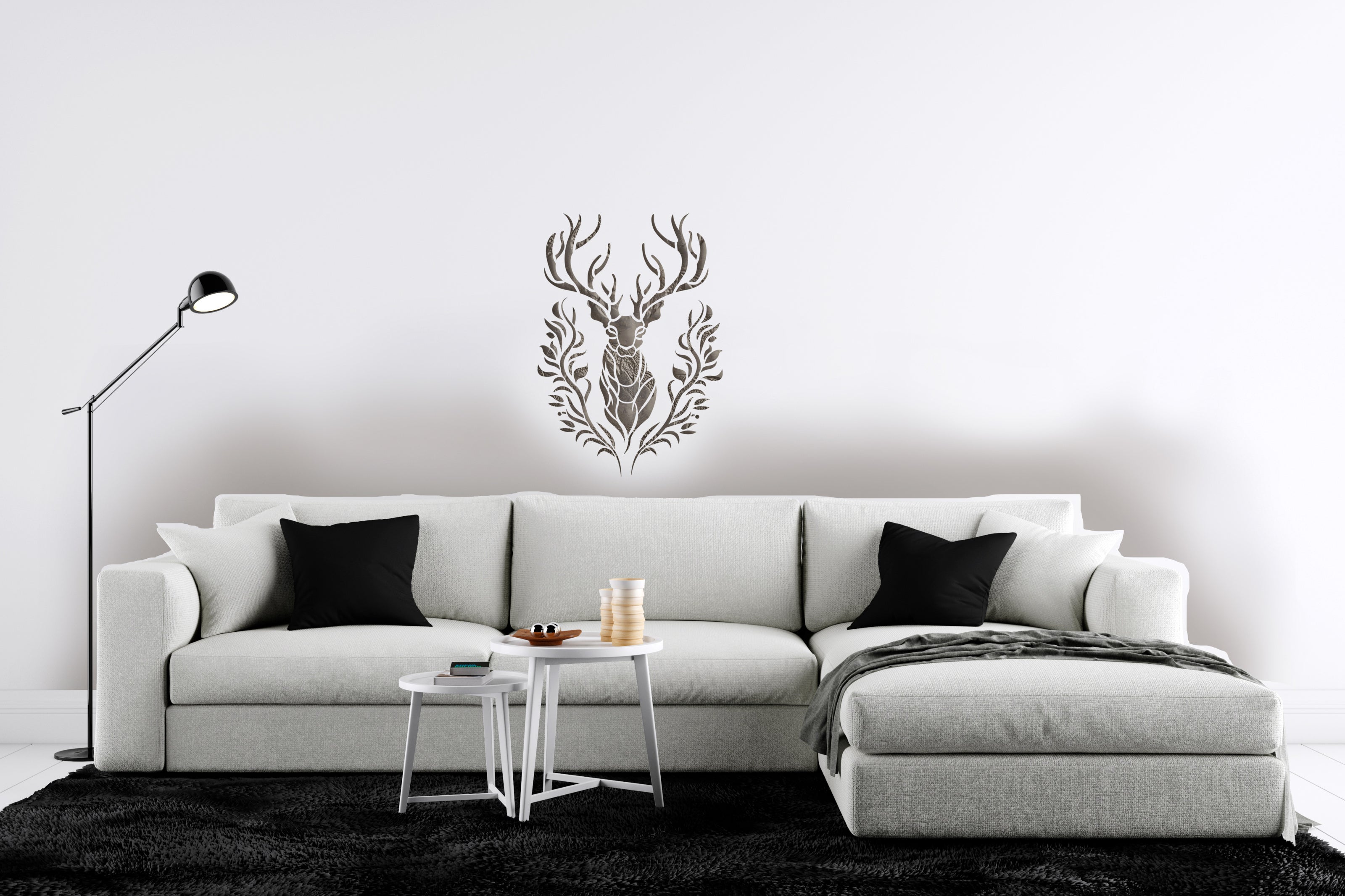 DFA Deer Stencil – trendy wall decor in a natural style 0.3-1 mm (J00072)