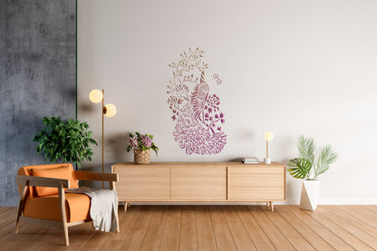 Stencil DFA Peacock: Luxurious decor for your interior 0.3-1 mm (J00056)