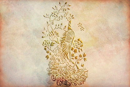 Stencil DFA Peacock: Luxurious decor for your interior 0.3-1 mm (J00056)