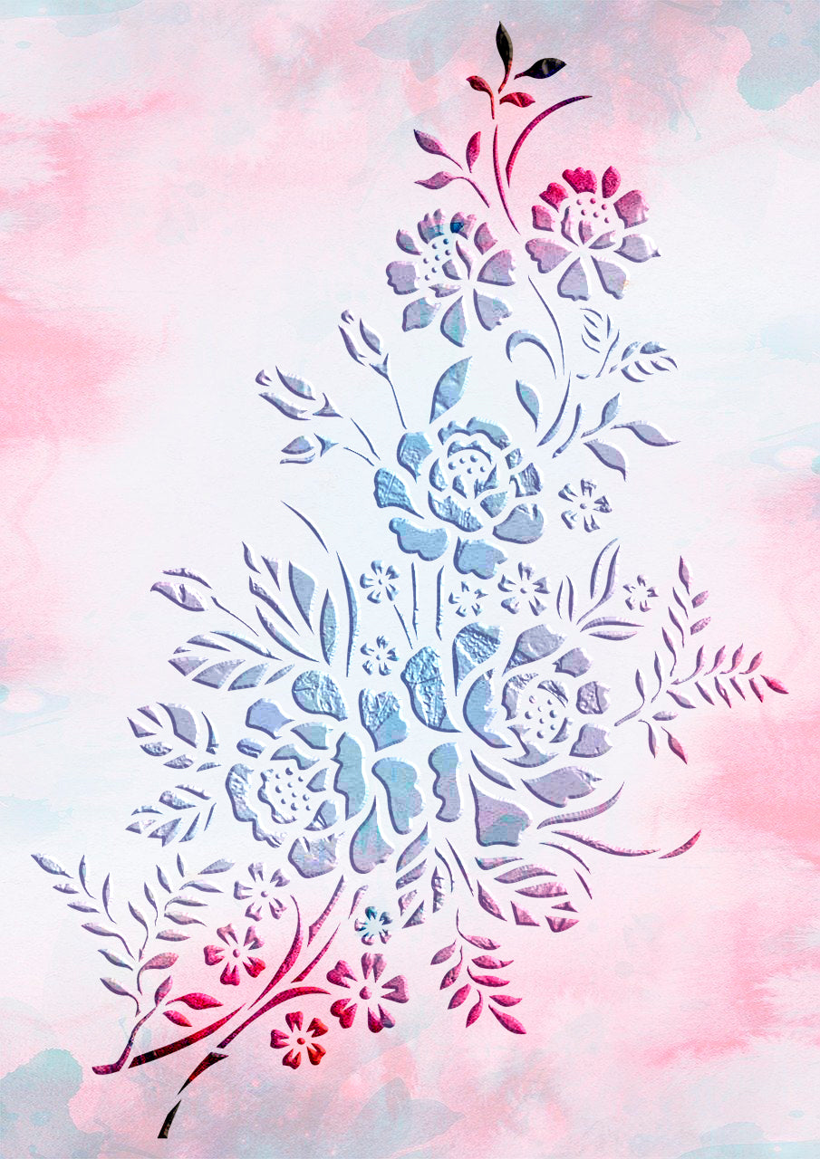 Stencil DFA Nature Flowers - natural comfort for your interior 0.3-1 mm (P00162)