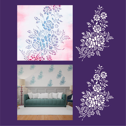 Stencil DFA Nature Flowers - natural comfort for your interior 0.3-1 mm (P00162)