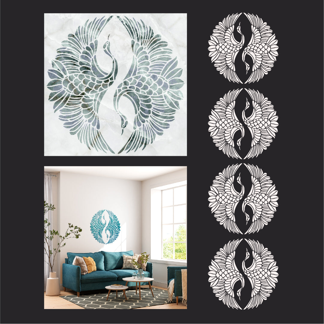 Stencil DFA Birds: Enliven your home with the beauty of nature 0.3-1 mm (J00058)