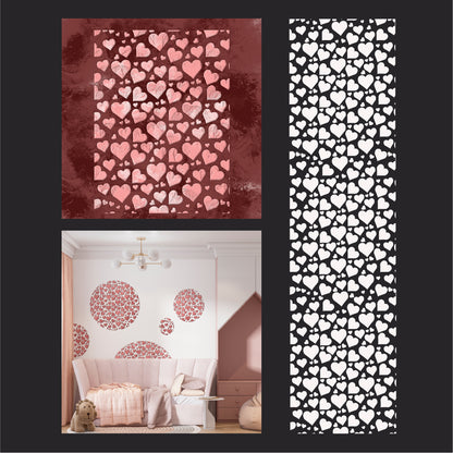 DFA Hearts Stencil – Bright and Cute Drawings for Children's Rooms 0.3-1 mm (E00089)