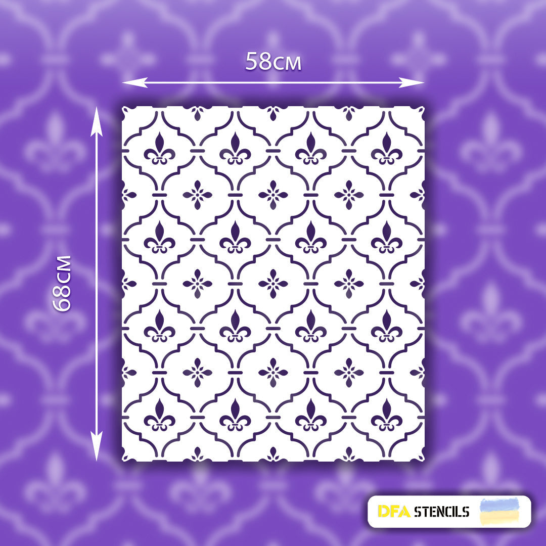 DFA Oriental pattern - decorative stencil for interior with character 0.3-1 mm (V00002)