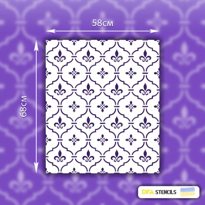 DFA Oriental pattern - decorative stencil for interior with character 0.3-1 mm (V00002)