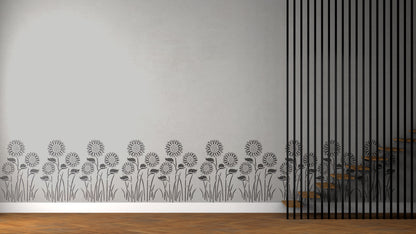 Stencil DFA Nature with wildflowers for natural wall decor 0.3-1 mm (P00168)
