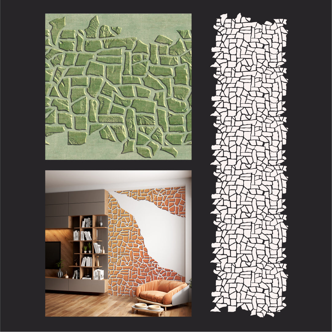 Stencil Wild Stone DFA: Imitation of natural stone 0.3-1 mm (F00016)