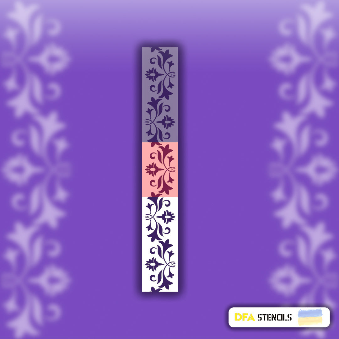 Stencil DFA Border, stencil for putty and paint 0.3-1mm (B00048)