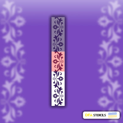 Stencil DFA Border, stencil for putty and paint 0.3-1mm (B00048)