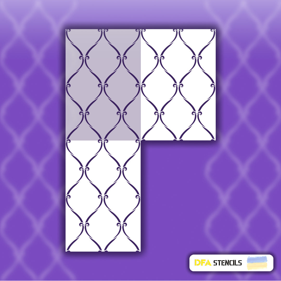 Stencil DFA for decoration Geometry for plaster and paint 0.3-1mm (G00112)