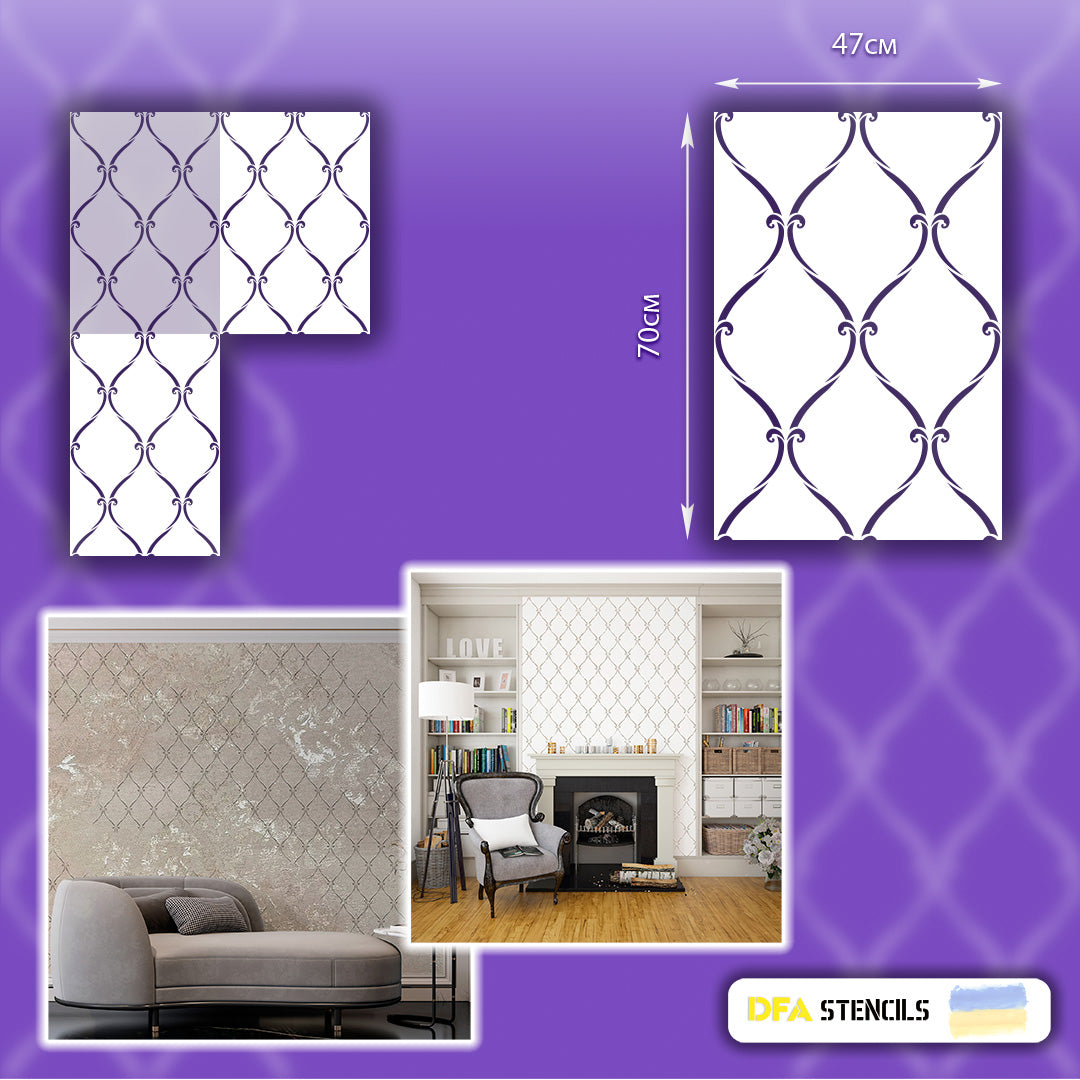 Stencil DFA for decoration Geometry for plaster and paint 0.3-1mm (G00112)