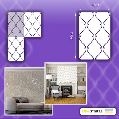 Stencil DFA for decoration Geometry for plaster and paint 0.3-1mm (G00112)