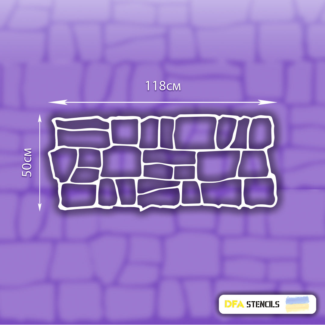 Stencil DFA Facade Wild stone for plaster and paint 0.3-1mm (F00015)