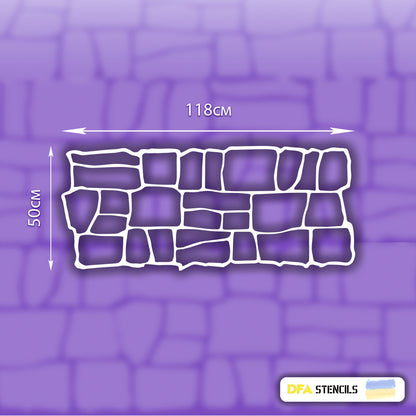 Stencil DFA Facade Wild stone for plaster and paint 0.3-1mm (F00015)