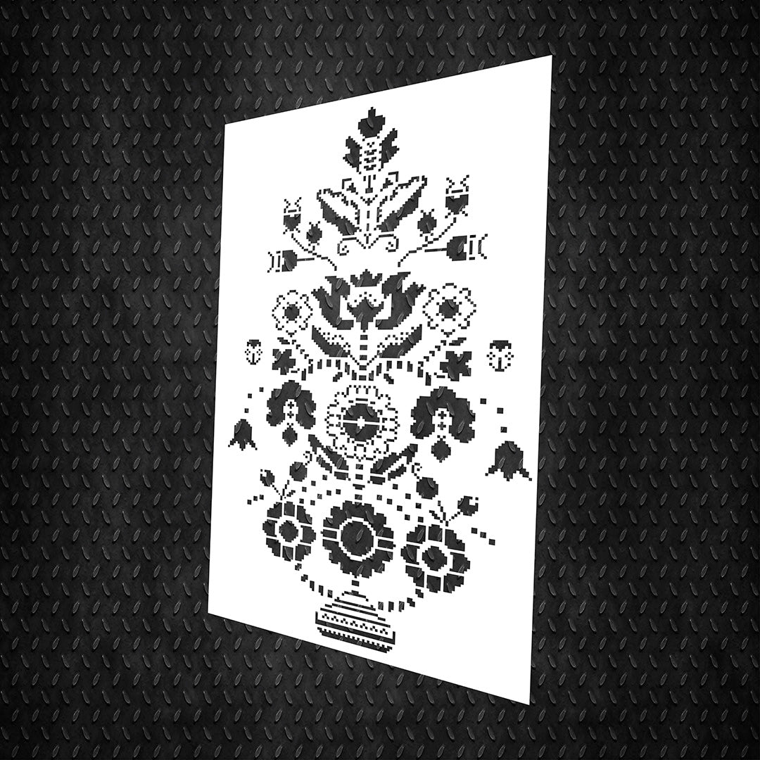 Ethno Stencil DFA Embroidery for plaster and paint 0.3-1mm (Z00036)