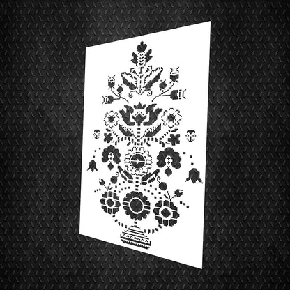 Ethno Stencil DFA Embroidery for plaster and paint 0.3-1mm (Z00036)