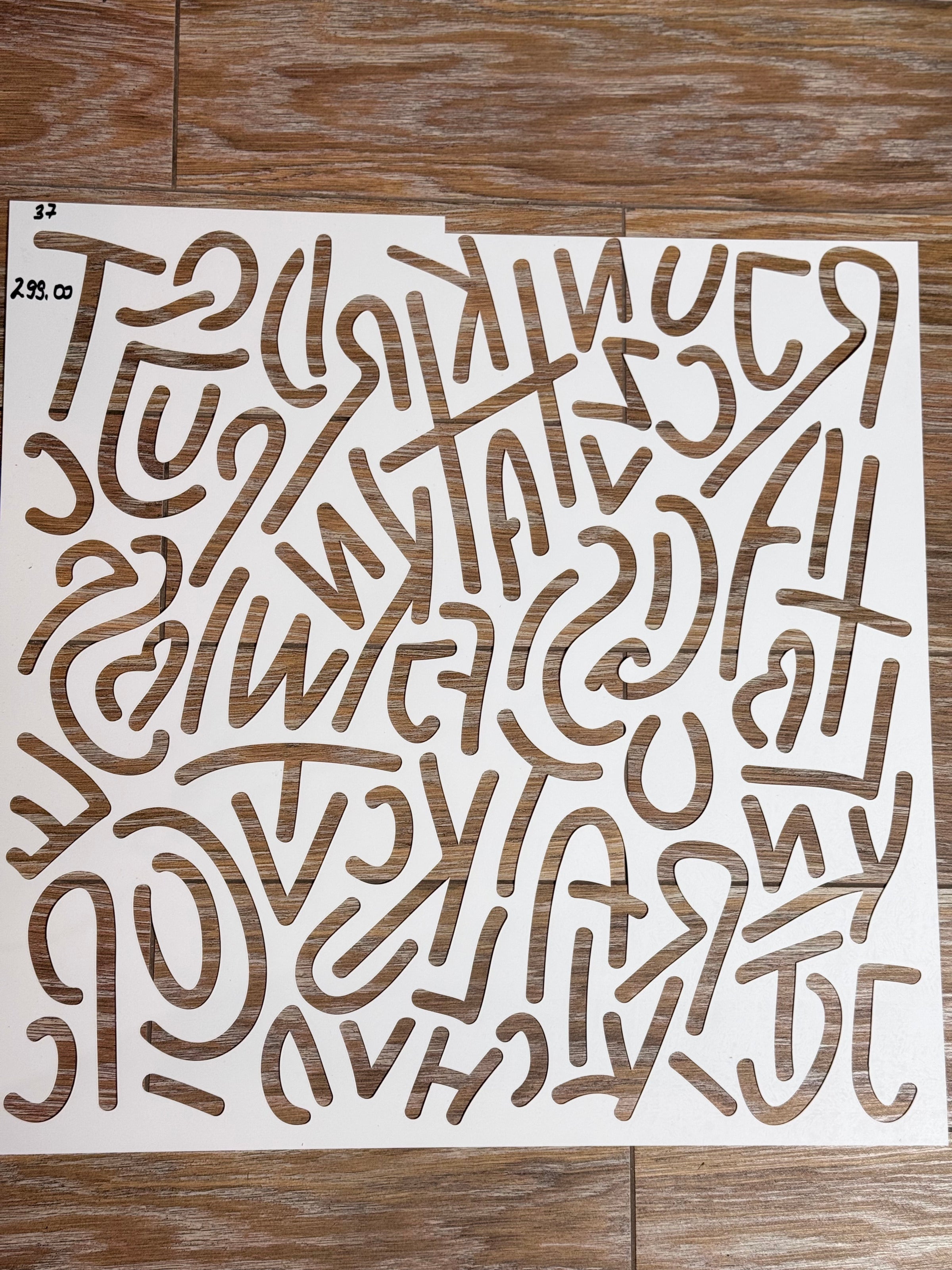 Stencil number 37