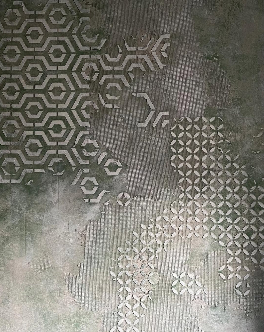 DFA stencils for decoration (Geometry 23 + Geometry 25) for plaster and paint 0.3-1 mm (N00063)