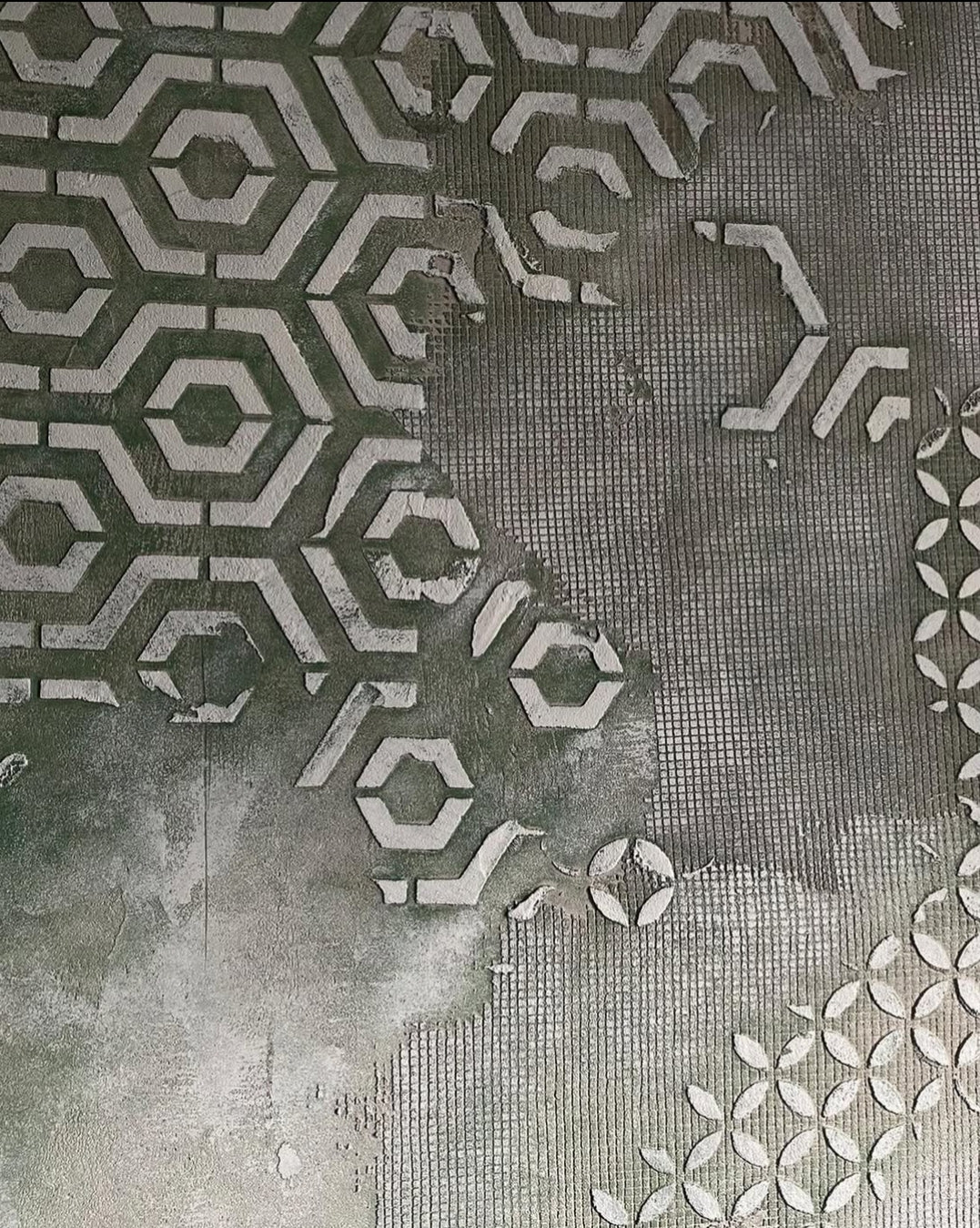 DFA stencils for decoration (Geometry 23 + Geometry 25) for plaster and paint 0.3-1 mm (N00063)