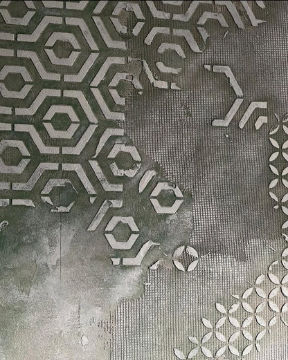 DFA stencils for decoration (Geometry 23 + Geometry 25) for plaster and paint 0.3-1 mm (N00063)