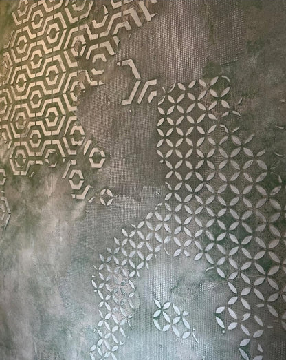 DFA stencils for decoration (Geometry 23 + Geometry 25) for plaster and paint 0.3-1 mm (N00063)