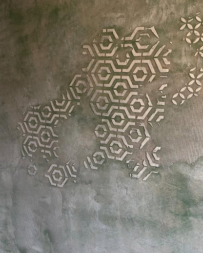 DFA stencils for decoration (Geometry 23 + Geometry 25) for plaster and paint 0.3-1 mm (N00063)