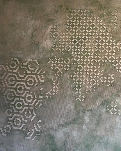 DFA stencils for decoration (Geometry 23 + Geometry 25) for plaster and paint 0.3-1 mm (N00063)