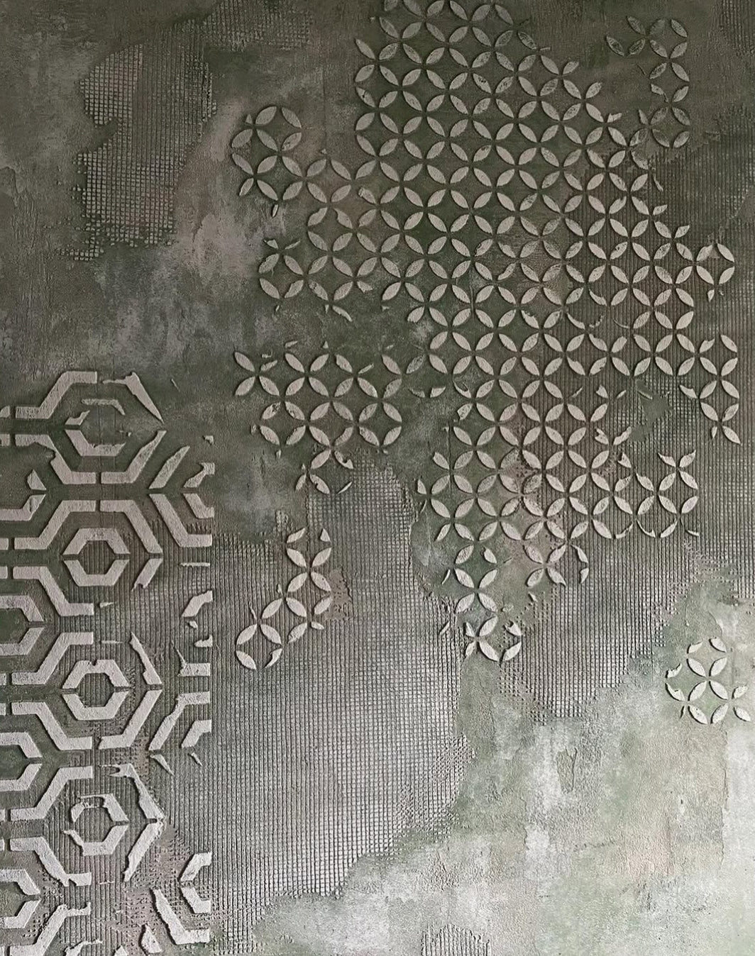 DFA stencils for decoration (Geometry 23 + Geometry 25) for plaster and paint 0.3-1 mm (N00063)