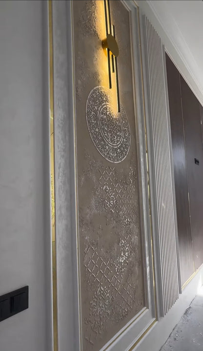 DFA stencils for decoration (Round 14+ Oriental 27+ Damascus 45) for plaster and paint 0.3-1 mm (N00043)