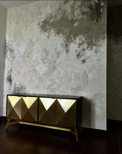 DFA stencils for decoration (Eastern 3 + Round 14 + Eastern 1) for plaster and paint 0.3-1 mm (N00098)