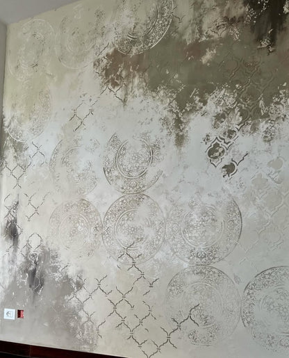 DFA stencils for decoration (Eastern 3 + Round 14 + Eastern 1) for plaster and paint 0.3-1 mm (N00098)