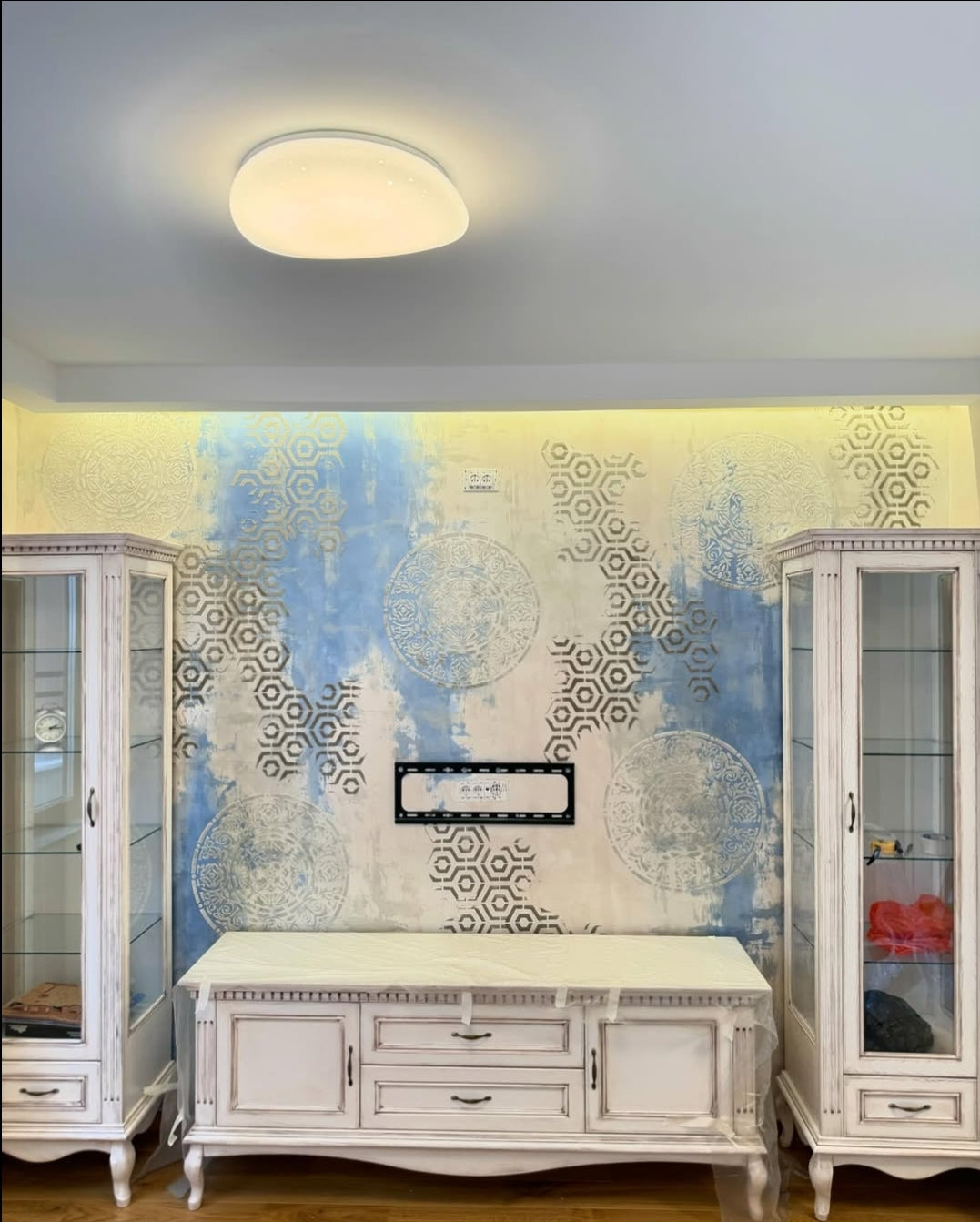 DFA stencils for wall decoration (Round 116 + Geometry 25) for plaster and paint 0.3-1 mm (N00047)
