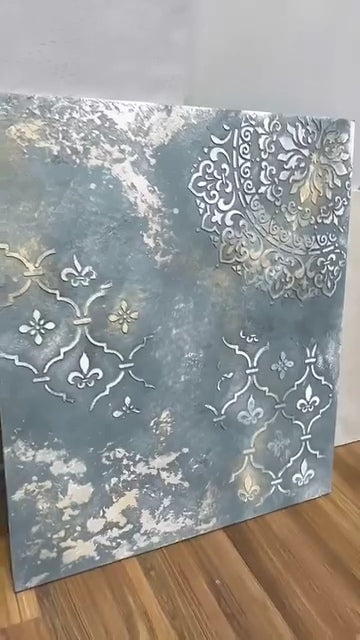 DFA stencils for wall decoration (Round 6 + Eastern 2) for plaster and paint 0.3-1 mm (N00069)