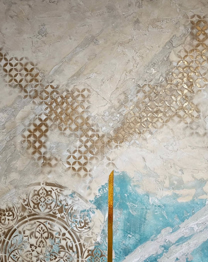 DFA stencils for decorating walls under plaster and paint (Geometry 23 + Round 14) 0.3-1 mm (N00076)