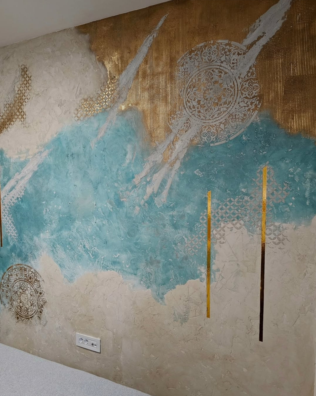 DFA stencils for decorating walls under plaster and paint (Geometry 23 + Round 14) 0.3-1 mm (N00076)