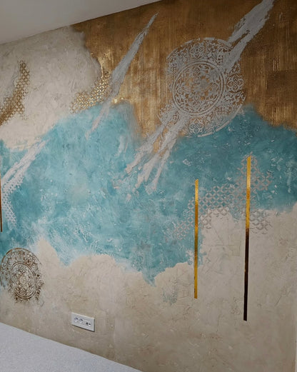 DFA stencils for decorating walls under plaster and paint (Geometry 23 + Round 14) 0.3-1 mm (N00076)