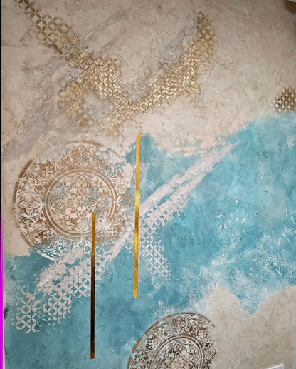 DFA stencils for decorating walls under plaster and paint (Geometry 23 + Round 14) 0.3-1 mm (N00076)