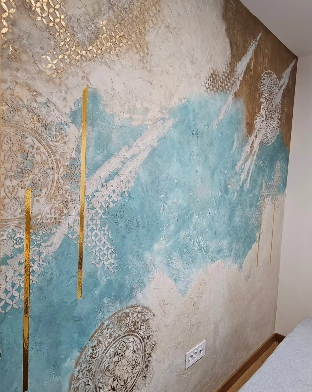 DFA stencils for decorating walls under plaster and paint (Geometry 23 + Round 14) 0.3-1 mm (N00076)