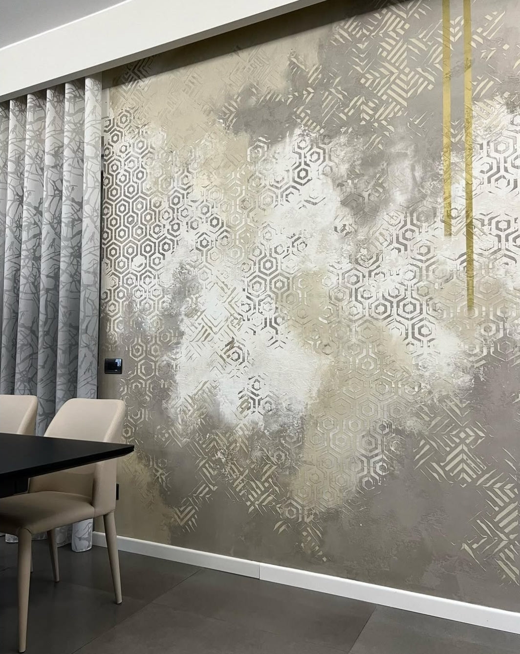 DFA stencils for wall decoration under plaster and paint (Geometry 25 + Geometry 11) 0.3-1 mm (N00080)