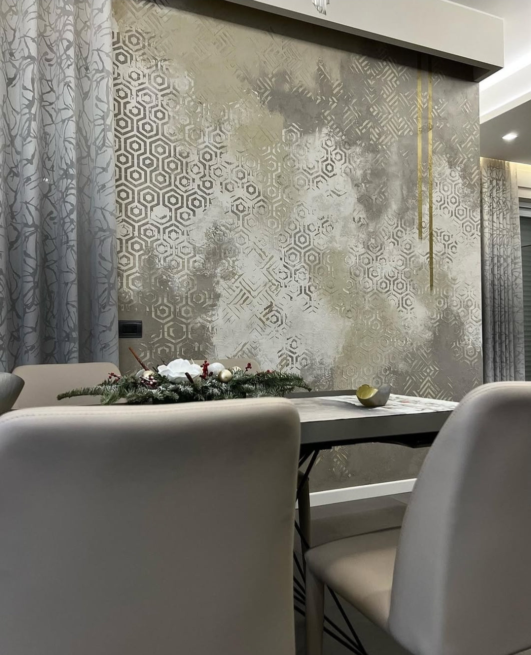 DFA stencils for wall decoration under plaster and paint (Geometry 25 + Geometry 11) 0.3-1 mm (N00080)