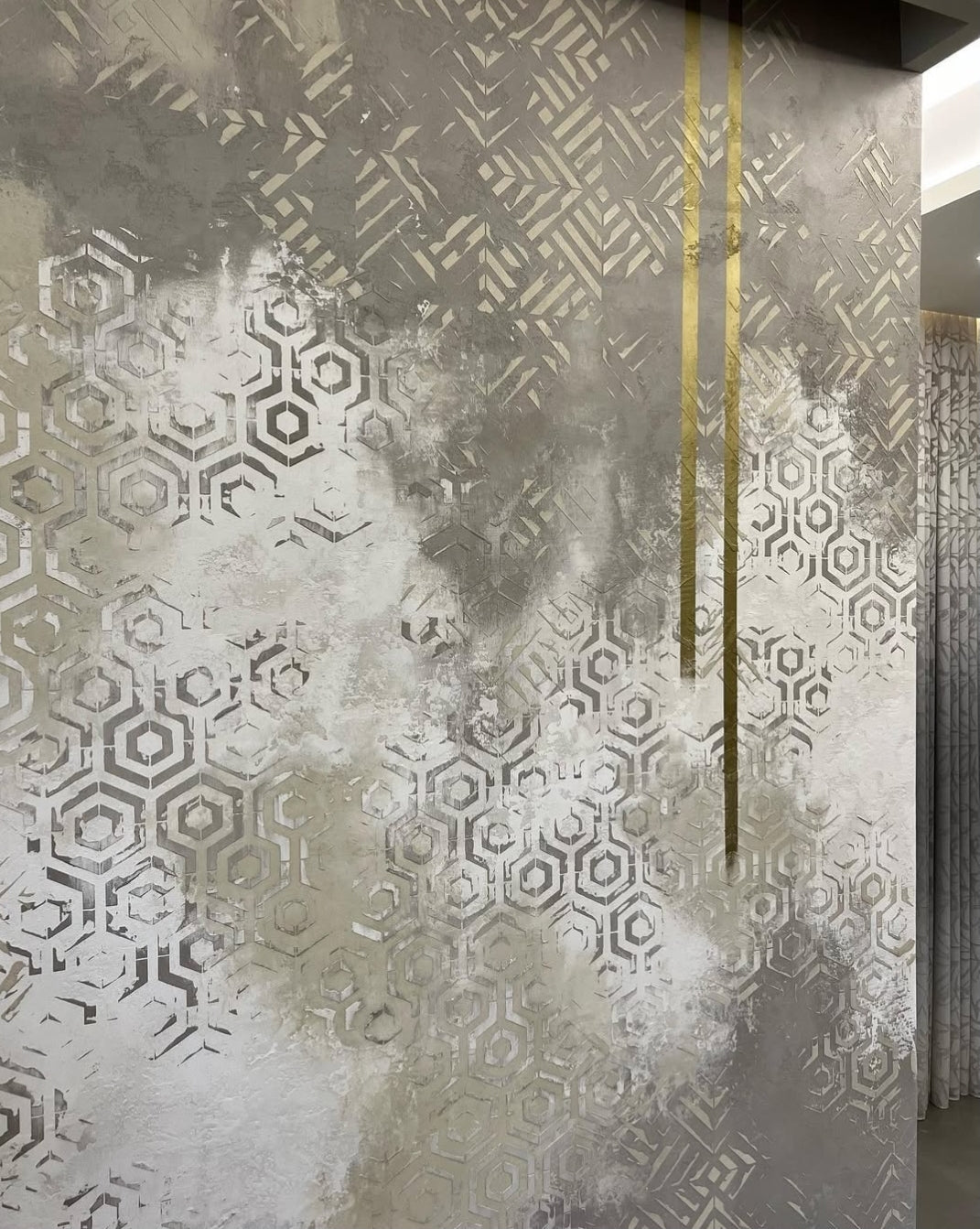 DFA stencils for wall decoration under plaster and paint (Geometry 25 + Geometry 11) 0.3-1 mm (N00080)