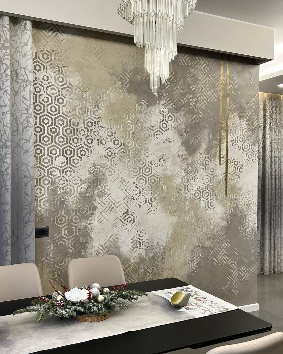DFA stencils for wall decoration under plaster and paint (Geometry 25 + Geometry 11) 0.3-1 mm (N00080)