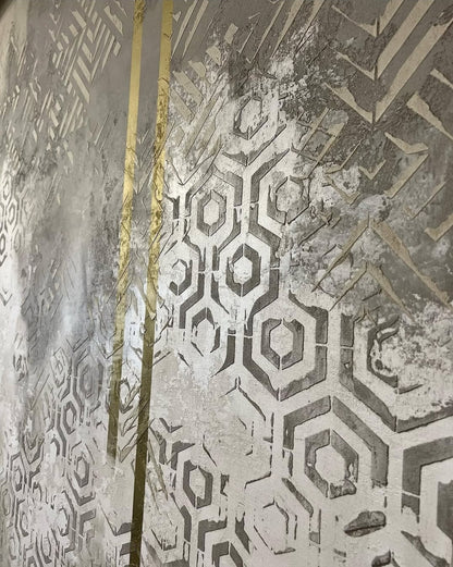 DFA stencils for wall decoration under plaster and paint (Geometry 25 + Geometry 11) 0.3-1 mm (N00080)