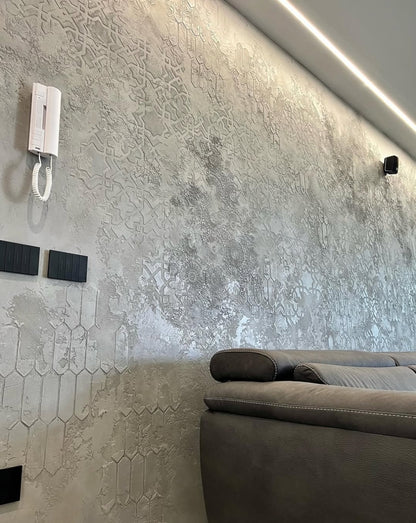 Stencils DFA wall decor set (East 72 + Geometry 77) for plaster and paint 0.3-1 mm (N00083)