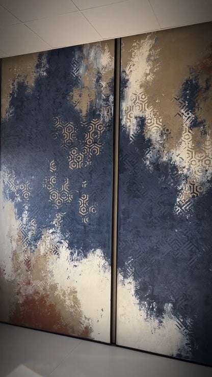 Stencils DFA set for decoration under plaster and paint (Geometry 25 + Geometry 11) 0.3-1 mm (N00084)