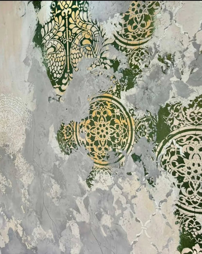Stencils DFA stylish decor (Oriental 1 + Round 14 + Damascus 22) for plaster and paint 0.3-1 mm (N00077)