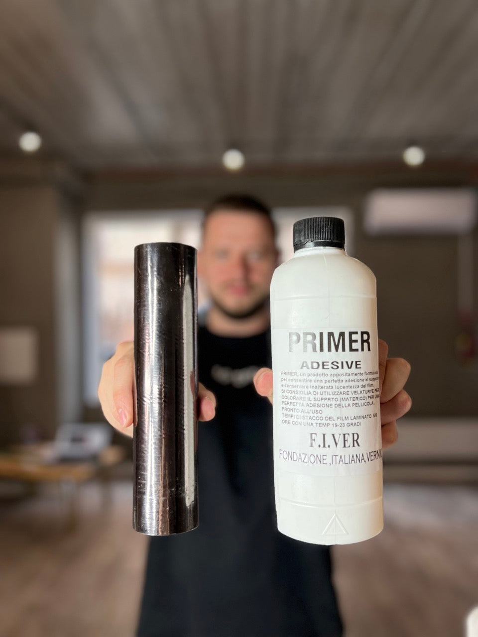 Transfer film (warm graphite, brown)