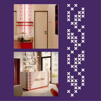 Create your own ethnic decor - reusable DFA stencil "Embroidery" 0.3-1 mm (Z00070)