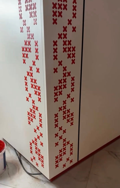 Create your own ethnic decor - reusable DFA stencil "Embroidery" 0.3-1 mm (Z00070)