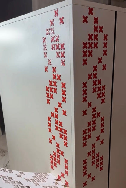 Create your own ethnic decor - reusable DFA stencil "Embroidery" 0.3-1 mm (Z00070)